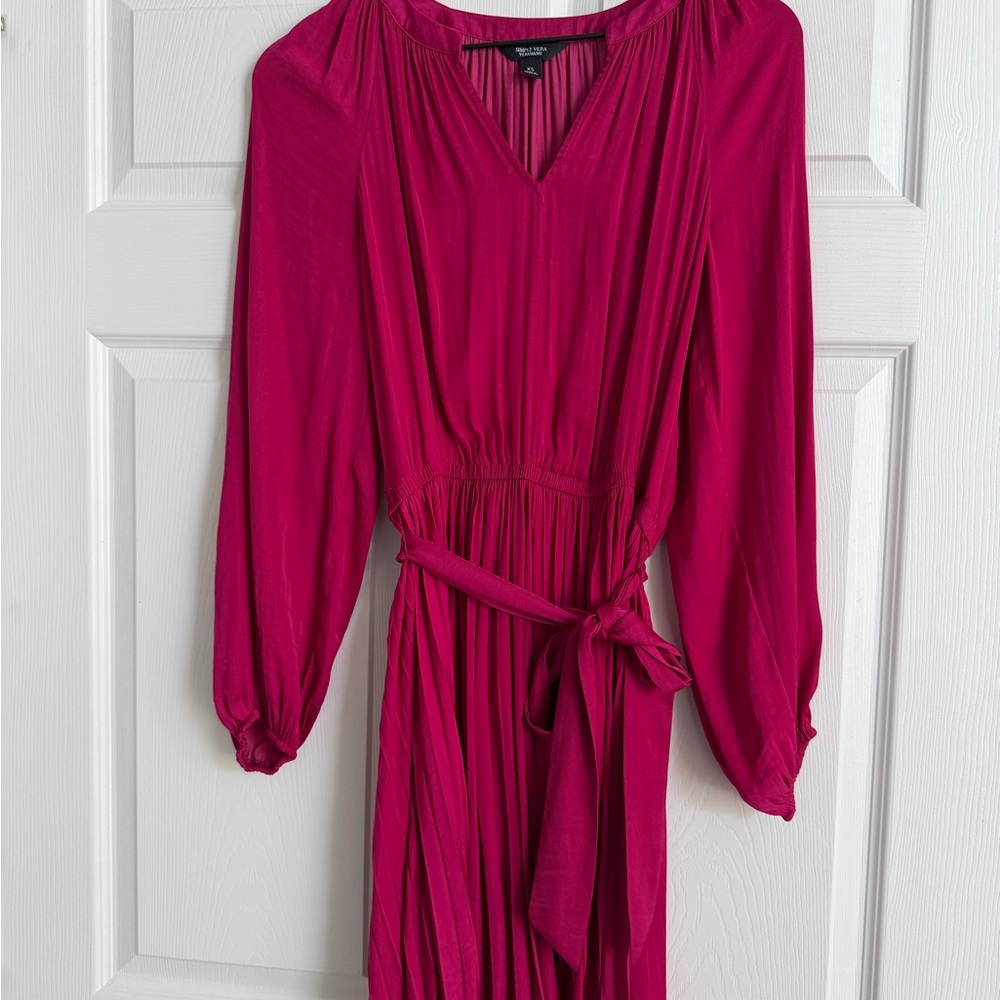 Simply Vera Vera Wang Fuchsia Long Sleeve Dress